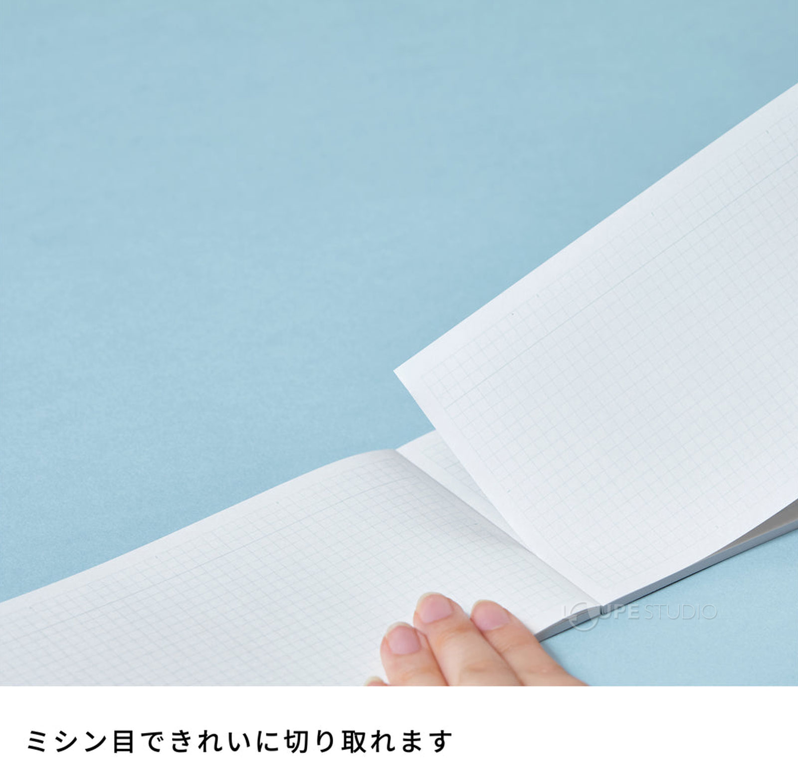 ミシン目できれいに切り取れます 