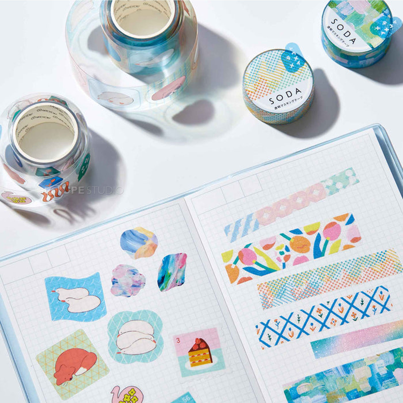 SODA 透明マスキングテープ ラメ 10mm キングジム かわいい おしゃれ