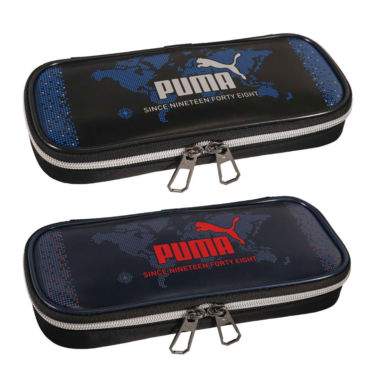 ペンケース 小学生 筆箱 中学生 大容量 男の子 シンプル プーマ 仕切り付き ファスナー コンパクト ポーチ かわいい 入学 デジボックス