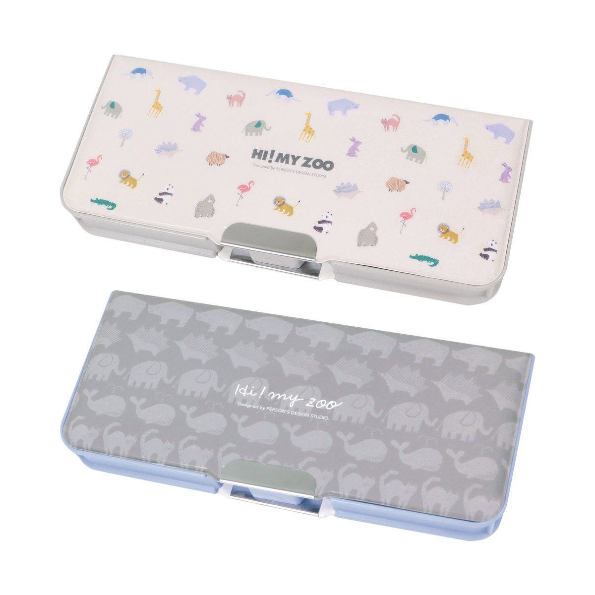 筆箱 小学生 女の子 男の子 ペンケース 鉛筆 両面筆入 日本製 小学一年生 シンプル こども かわいい 文具 入学 中学生 2ドア HI! MY ZOO 