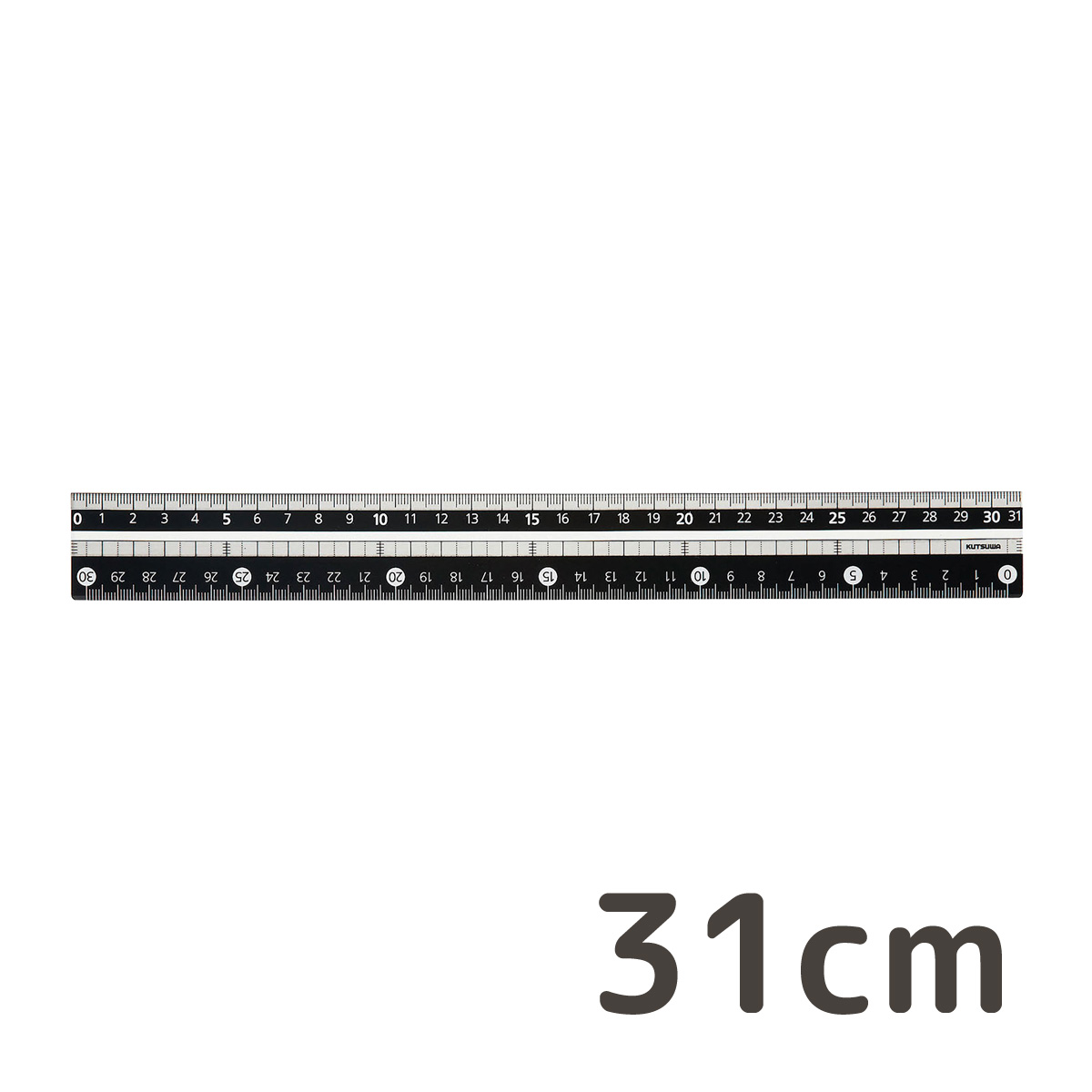 定規 ブラック直線定規 31cm ものさし 文具 小学生 小学校 入学 学校 教材 学童用品 算数 授業 工作 図工 家庭科 手芸 長さ 計る 30ｃｍ