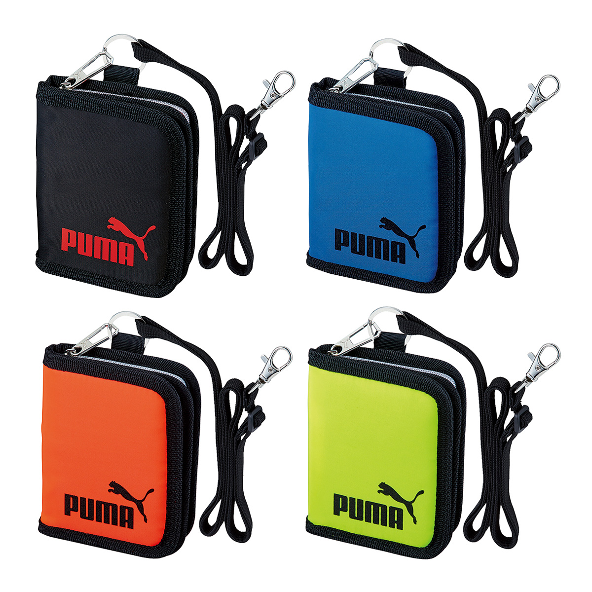 PUMA 2つ折りウォレット 財布 小銭入れ お金入れ コインケース ファスナー 小学生 男の子 ストラップ ショルダー 生活雑貨 クツワ かっこいい