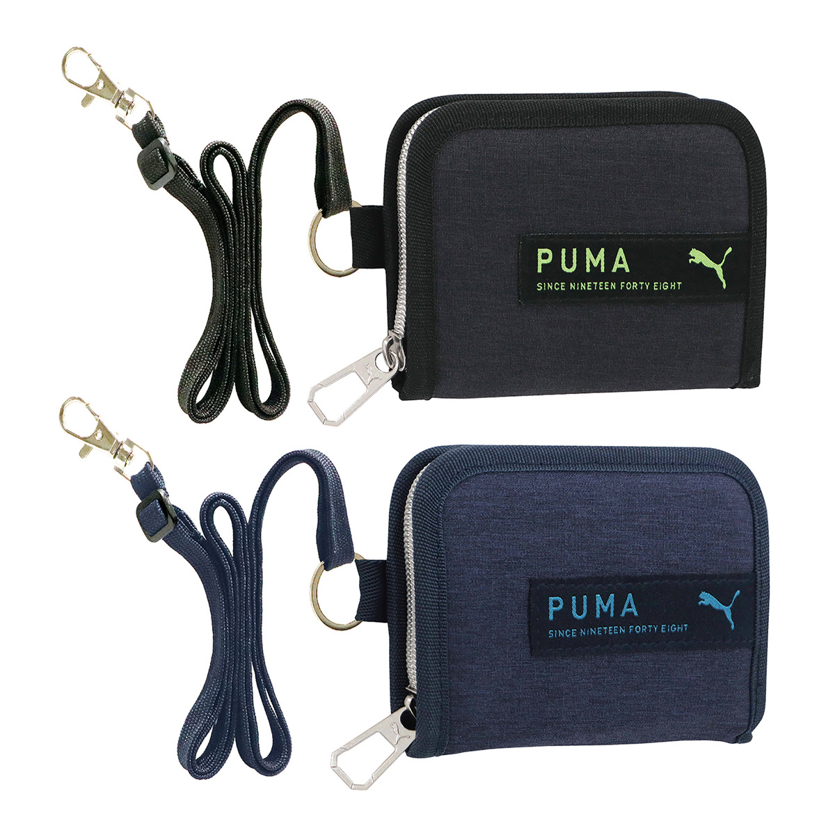 PUMA ラウンドファスナーウォレット 財布 小銭入れ お金入れ コインケース ファスナー 小学生 男の子 ストラップ ショルダー 生活雑貨 クツワ 