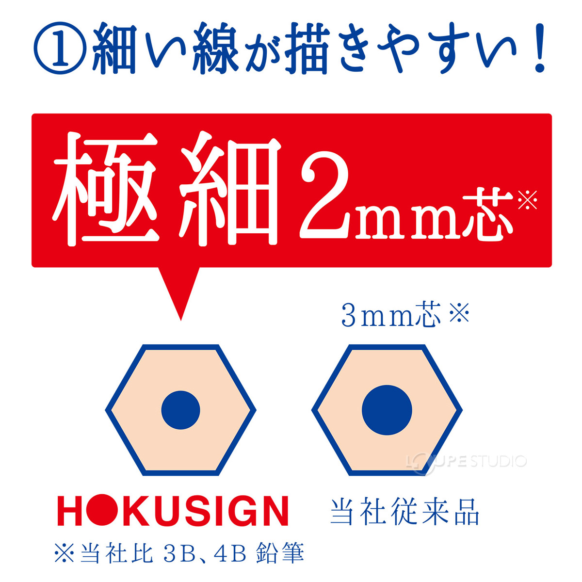 細かい線が描きやすい 