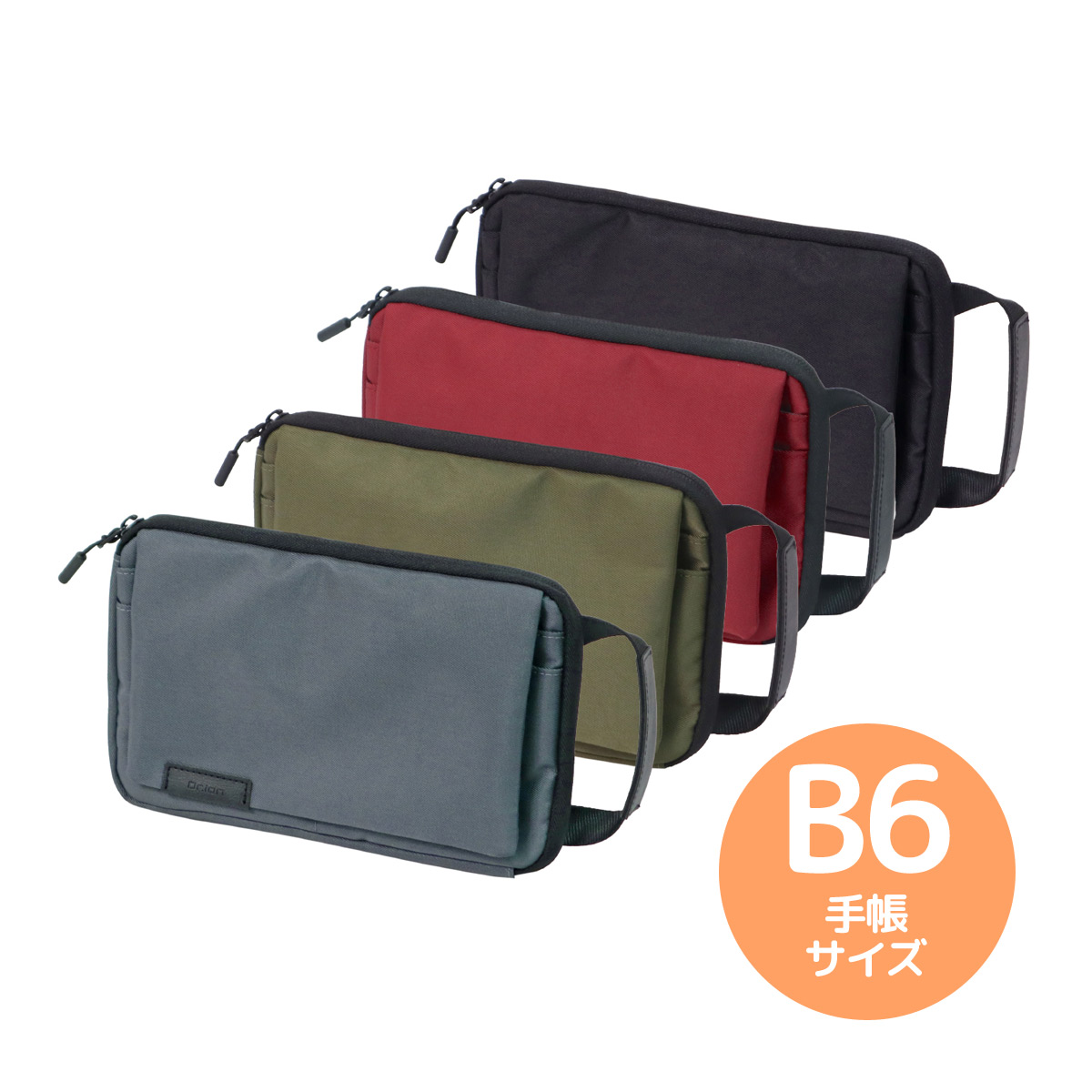 Dr.ion マルチワークケースB6 バッグインバッグ 小物 収納 ミニ タブレット スマホ ケース 仕分け ファスナー メンズ レディース 持ち手付き 携帯 筆記用具 