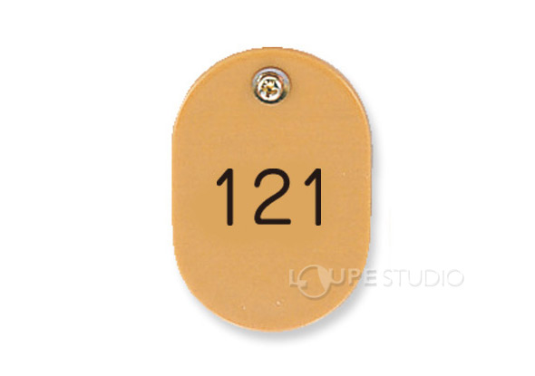 親子番号札小判型 親のみ欠番101-3桁