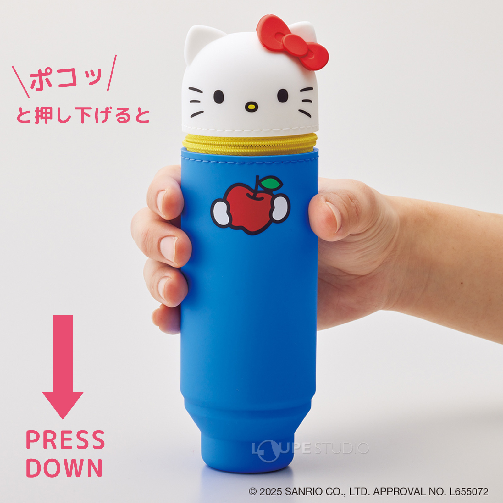 上から押すだけ でペンスタンド に早変わり。 
