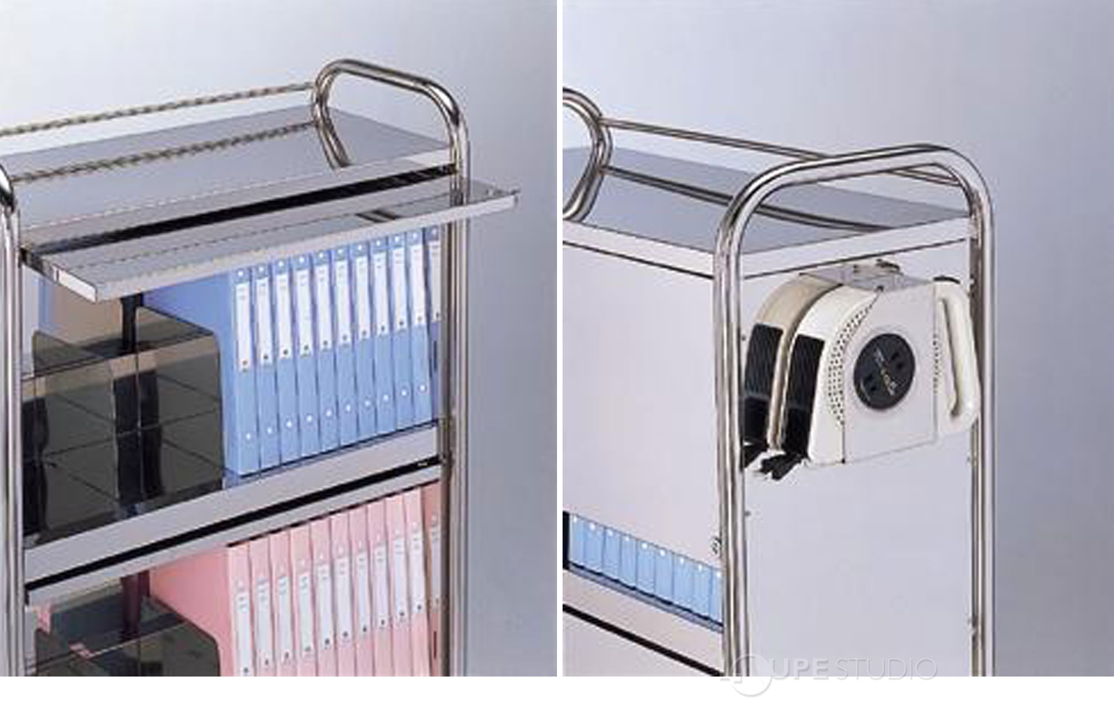 カルテワゴン(鍵付きトビラタイプ) ワゴン HW256 台車 移動 キャスター