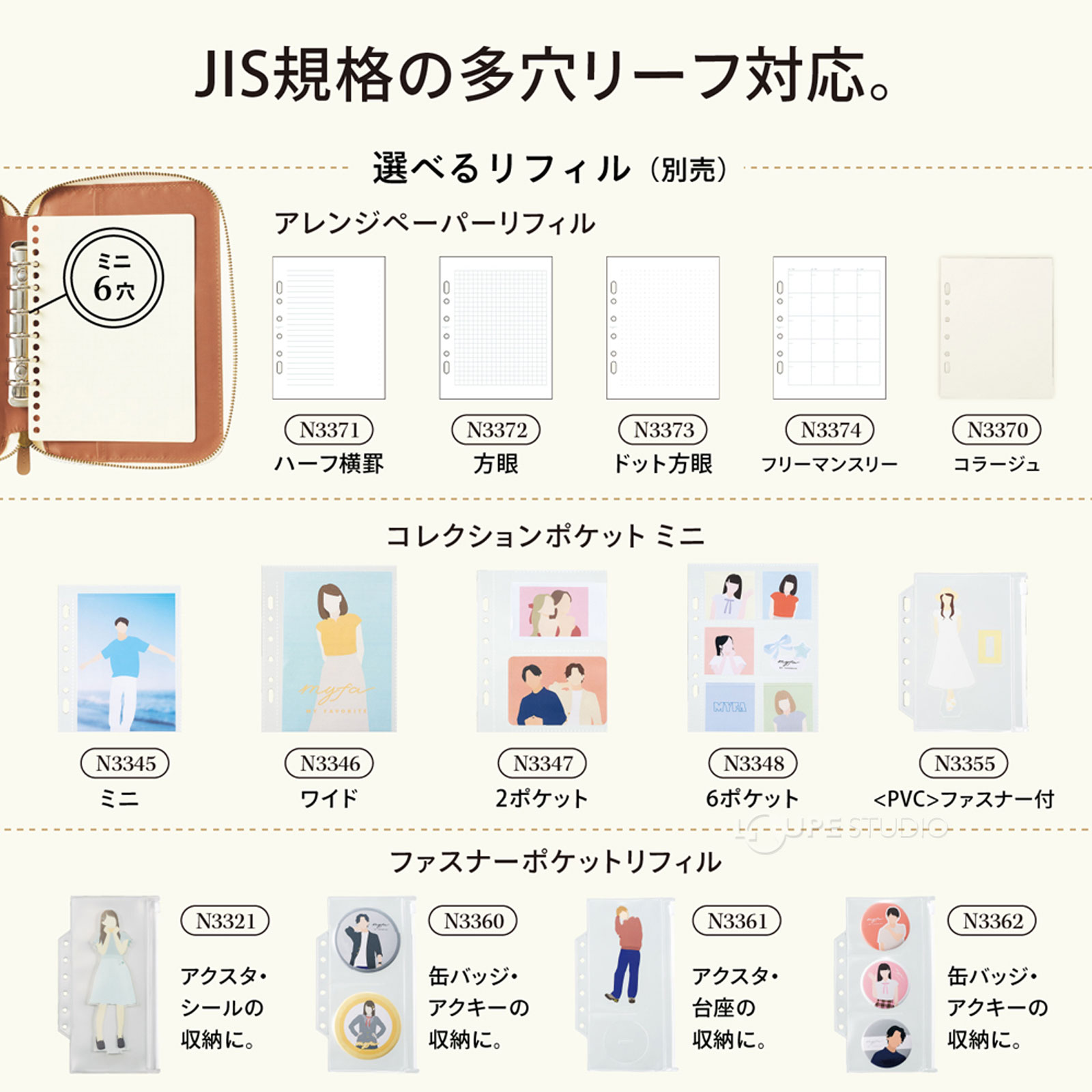 JIS規格の多穴リーフ対応 