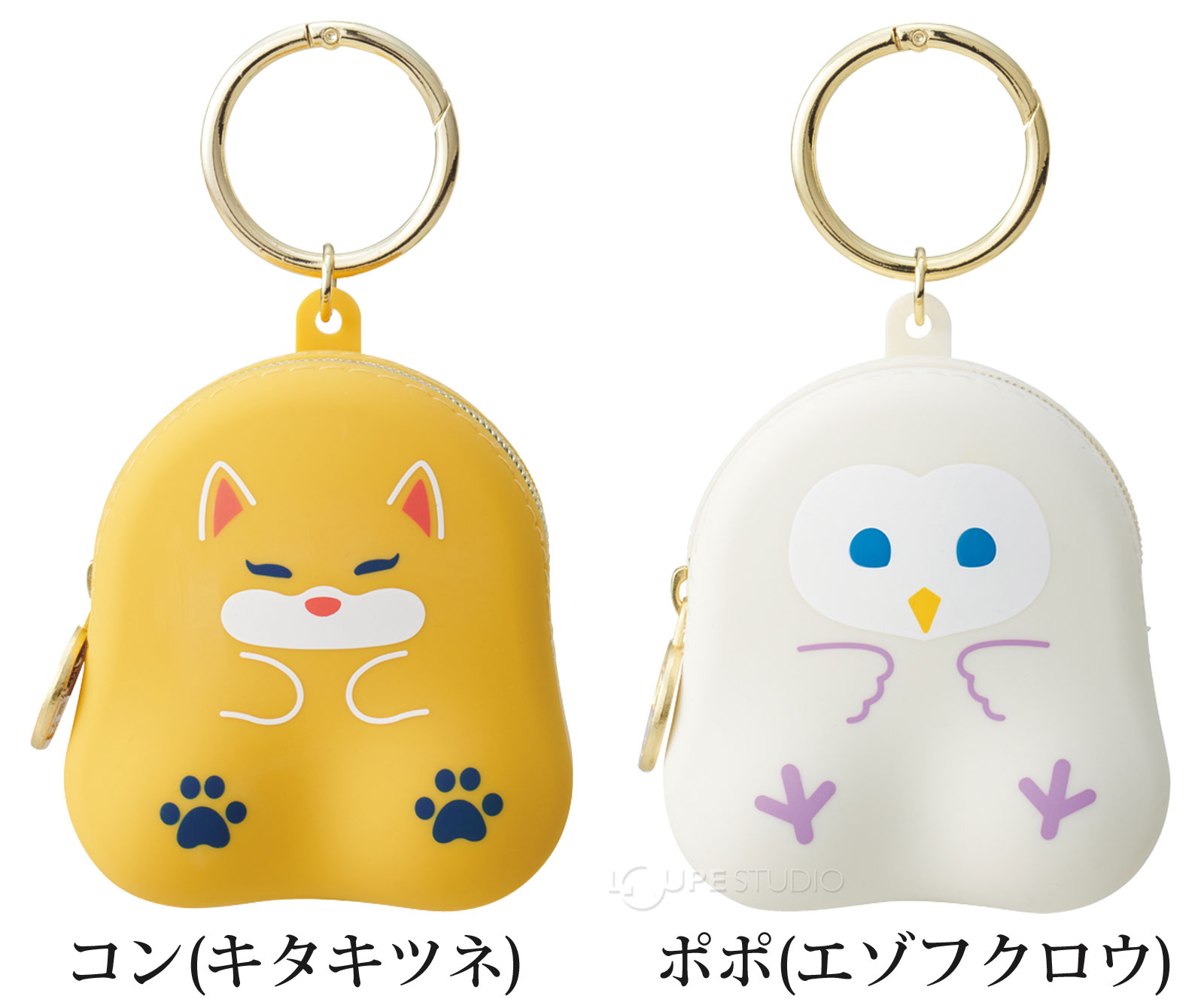 コン(キタキツネ)&ポポ(エゾフクロウ) 