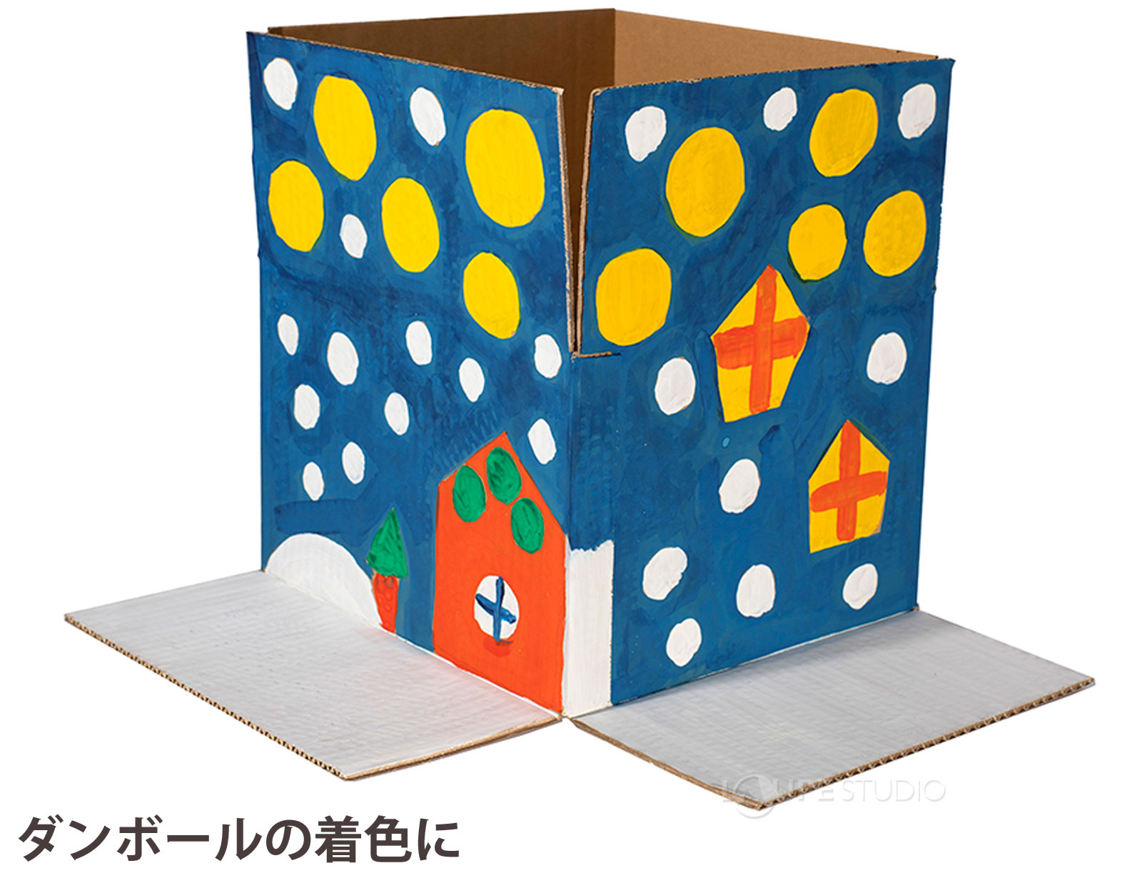 ダンボールの着色に 