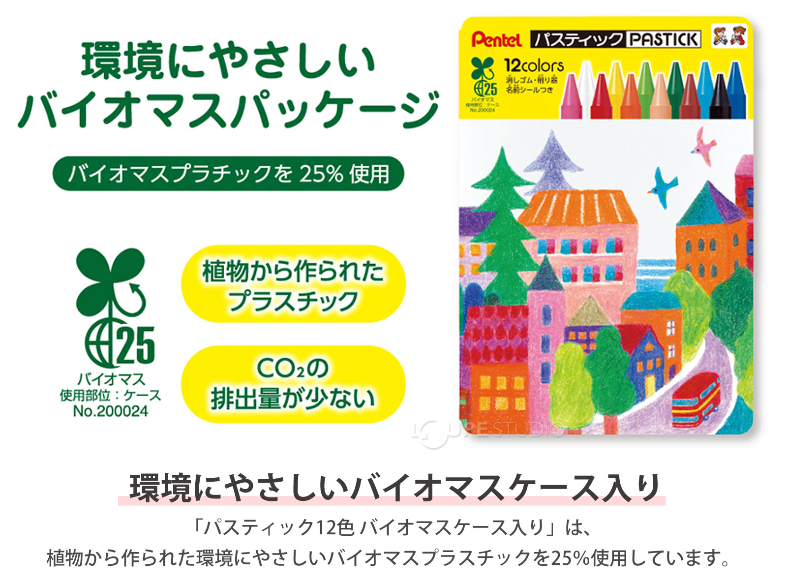 環境にやさしいバイオマスケース入り 