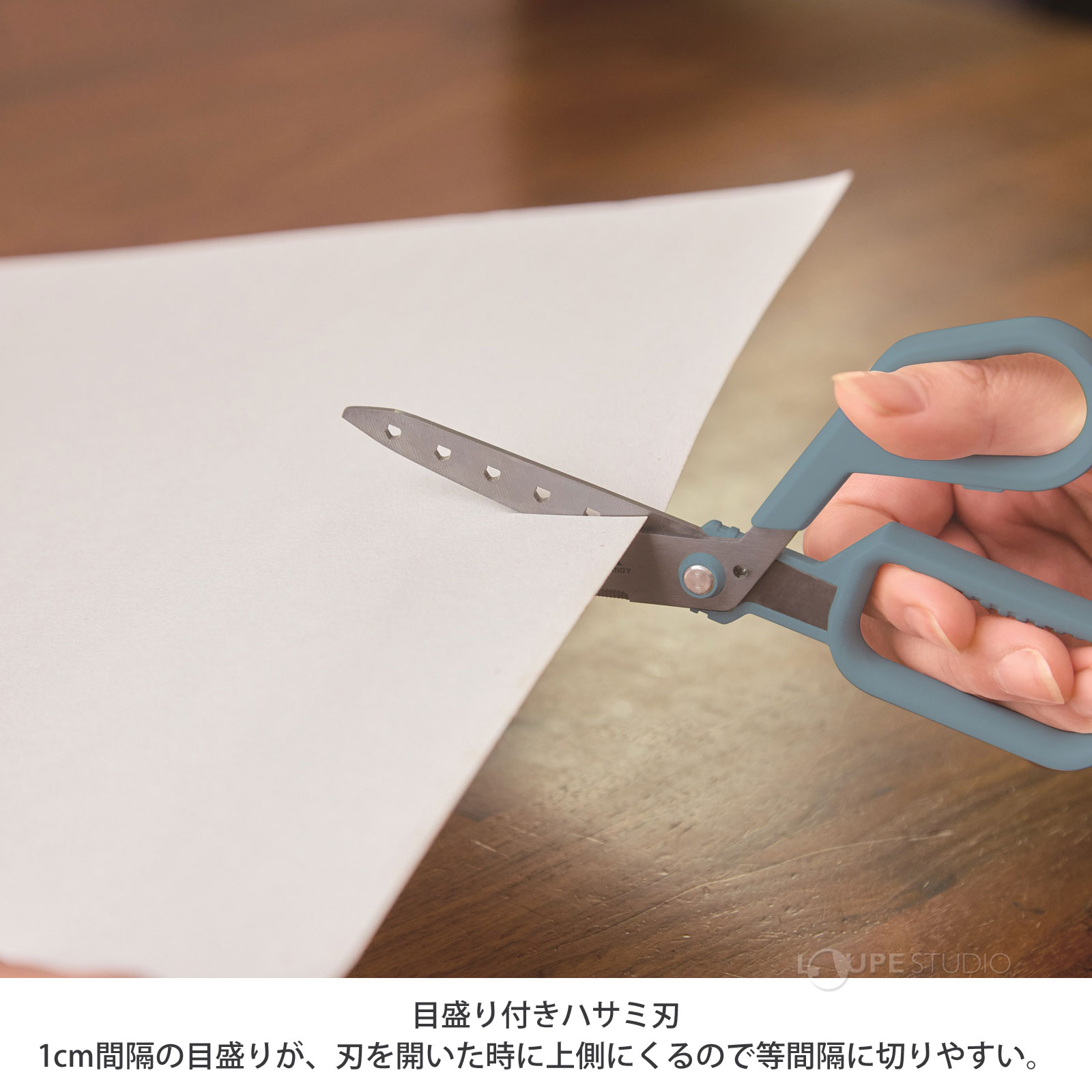 目盛り付きハサミ刃 