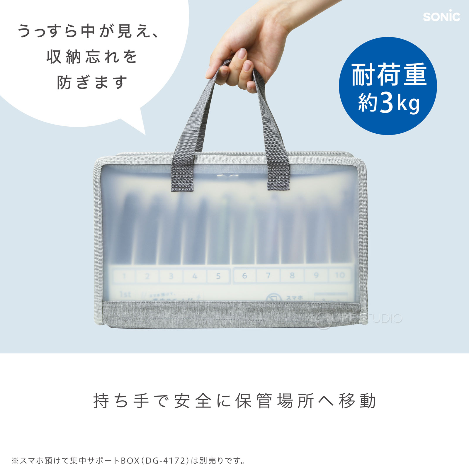 耐荷重約3kg 
