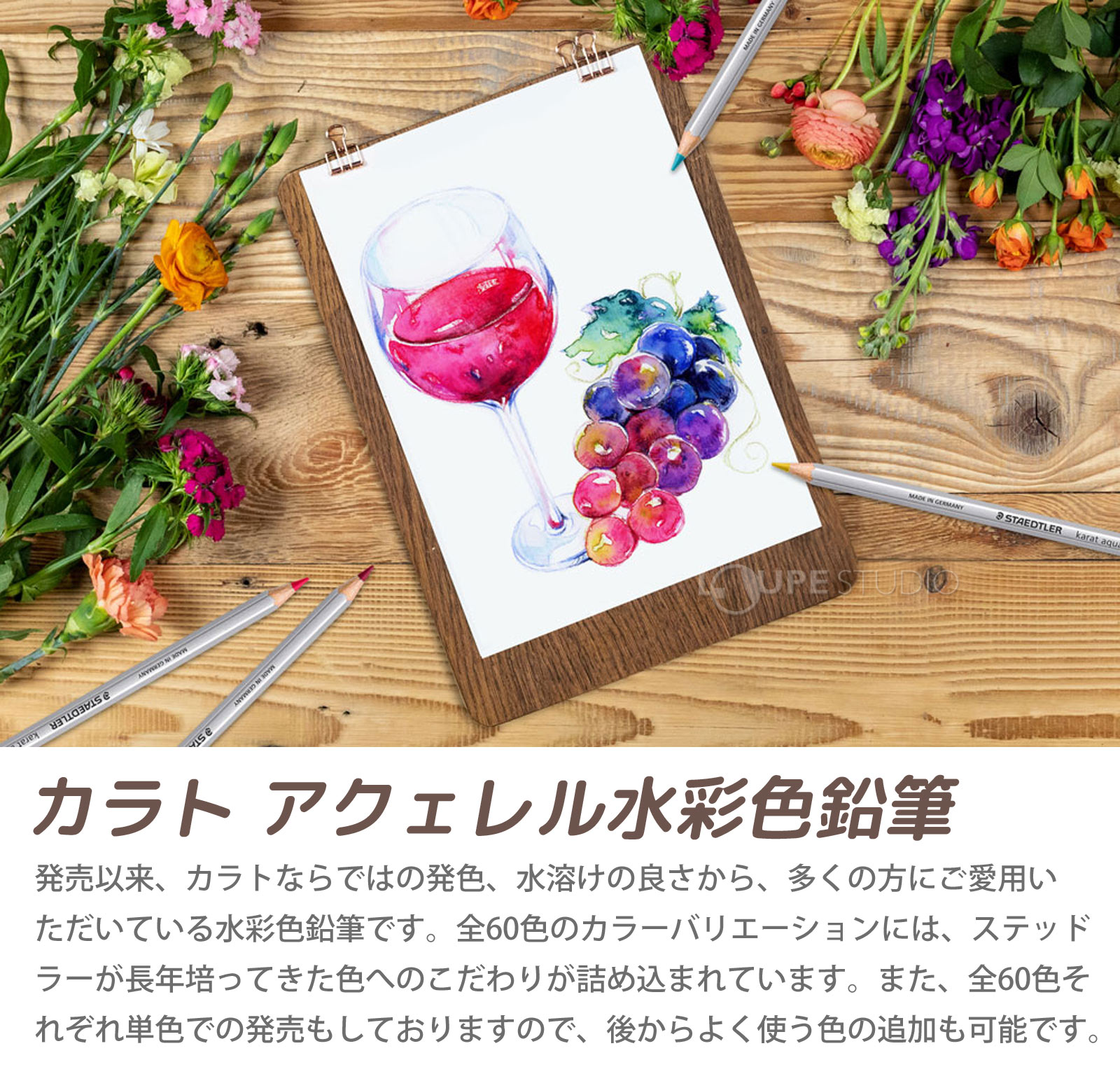 カラト アクェレル水彩色鉛筆 