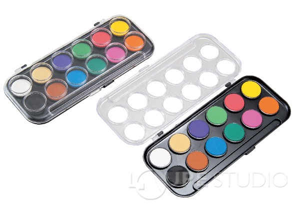 A&B 固形水彩絵具 12色セット 