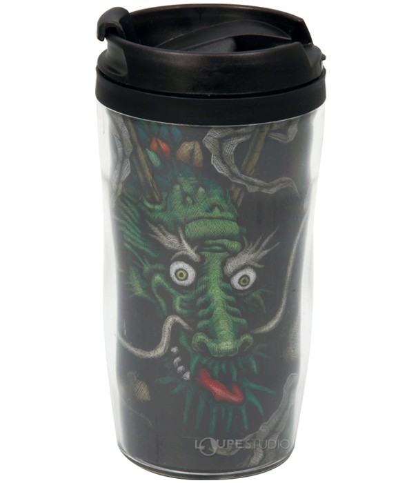 ポリエステル製アートガラス ワンタッチキャップタンブラー