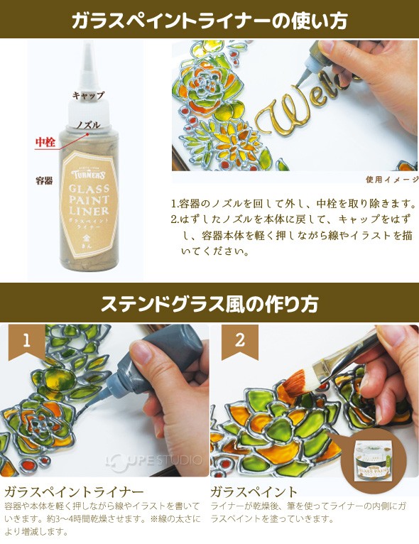 ガラスペイントライナーの使い方 