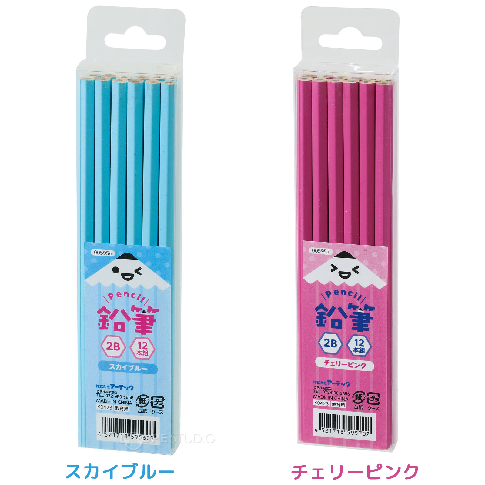 鉛筆 2B 12本組 えんぴつ 鉛筆まとめ買い 1ダース 透明ケース入 入学