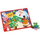 クリスマスジグソーパズル 木製 クリスマスツリー 幼児 知育玩具 おもちゃ 室内 遊び キッズ 子供 幼稚園 保育園 子供会 クリスマス会 景品 プレゼント ギフト