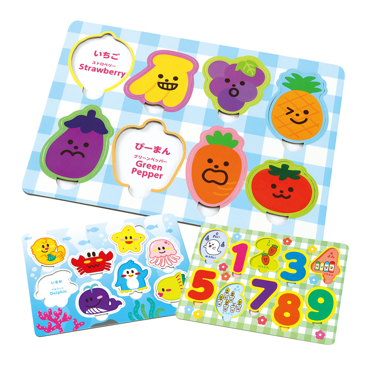 エンジョイ えあわせ パズル ゲーム 幼児 知育玩具 おもちゃ 室内 遊び 絵合わせ キッズ 子供 幼稚園 保育園 果物 野菜 知育パズル