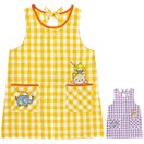 エプロン キッズ 子供 キャラクター アニマルギンガムチェックエプロン 男の子 女の子 保育園 幼稚園 幼児 キッズ 動物