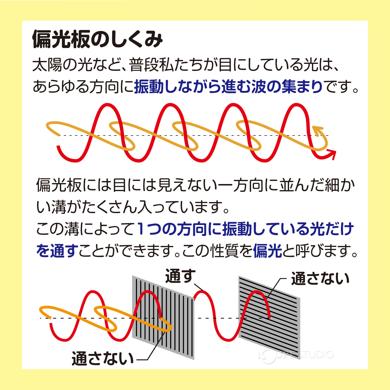 偏光板のしくみ 