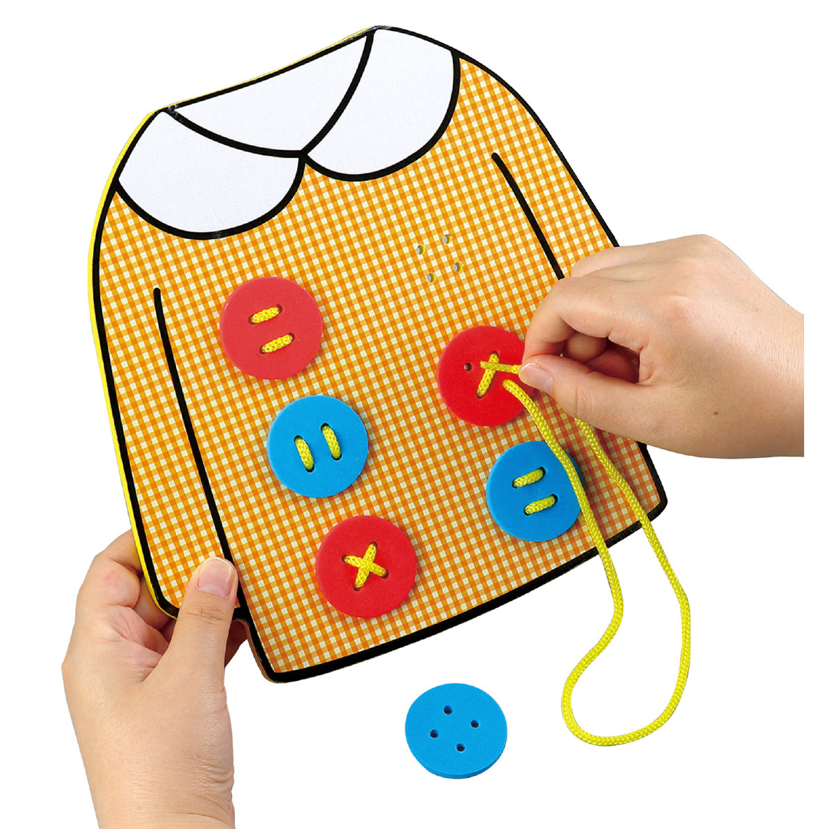 紐通し 子供 知育 遊び 幼児 幼稚園 保育園 室内 ボタンひもとおし