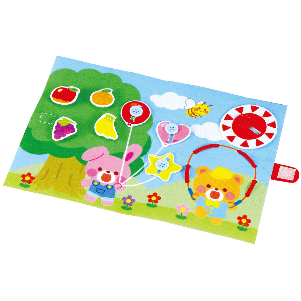 知育ブック 子供 幼児 幼稚園 保育園 室内 フェルトでちいくぶっく