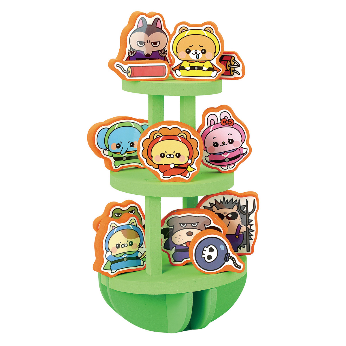 バランスゲーム おもちゃ 子供 知育 遊び 幼児 幼稚園 保育園 室内 アニマル戦隊 ちいくレンジャー 