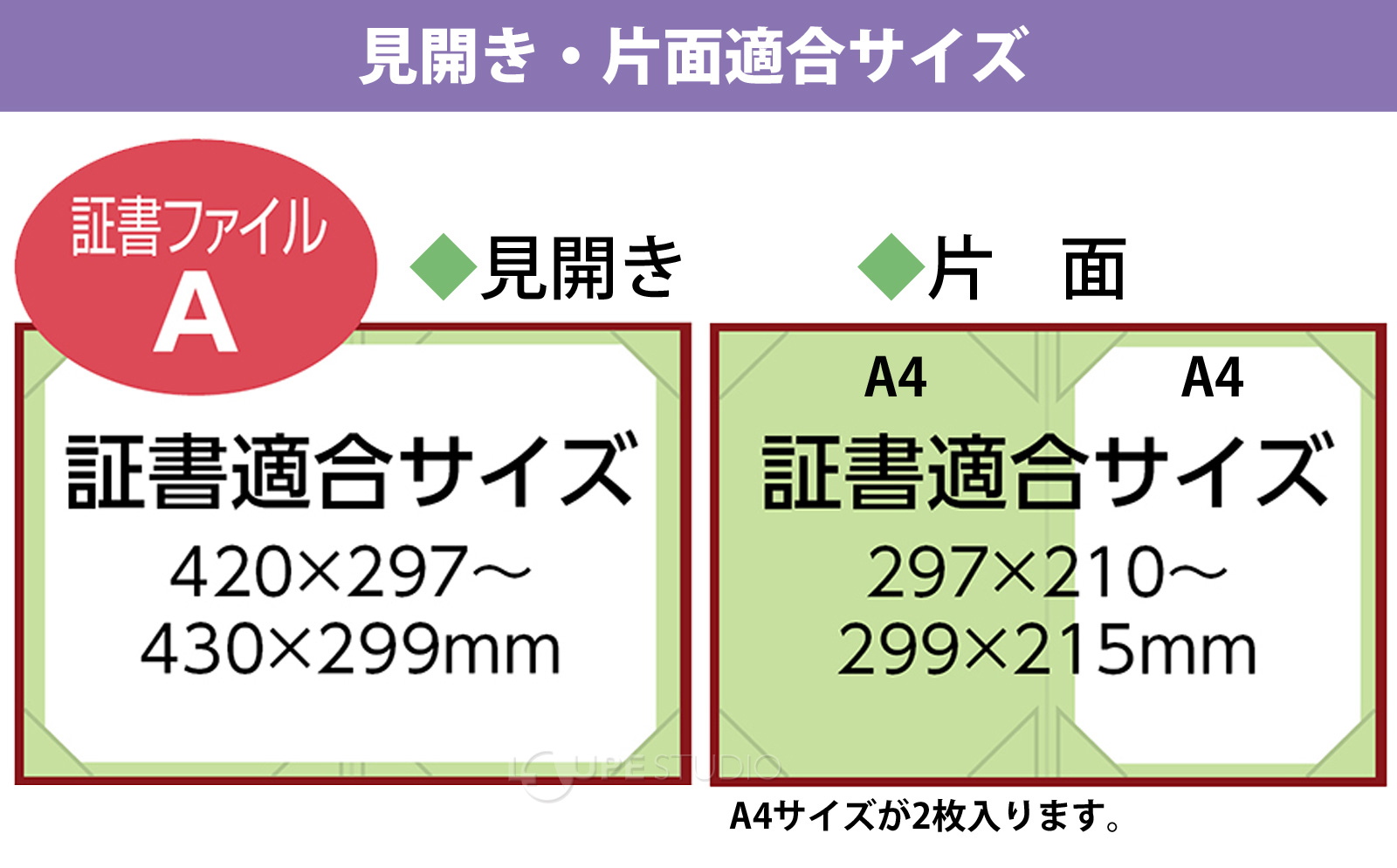 片面・見開き、両方に対応