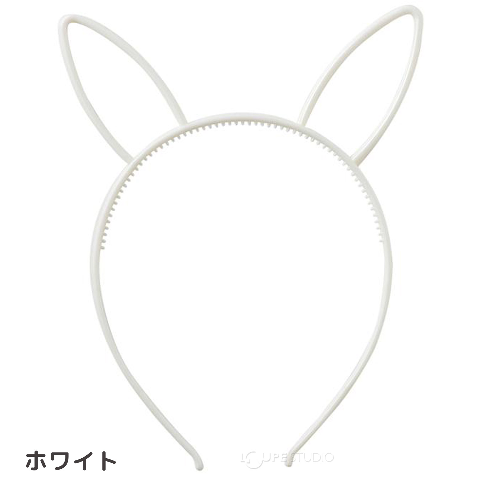 M企画 干支兎 ホワイト カチューシャ付き　スカートタイプ ホワイトタイガーとブラックタイガー ヘアバンド（うさぎ先生
