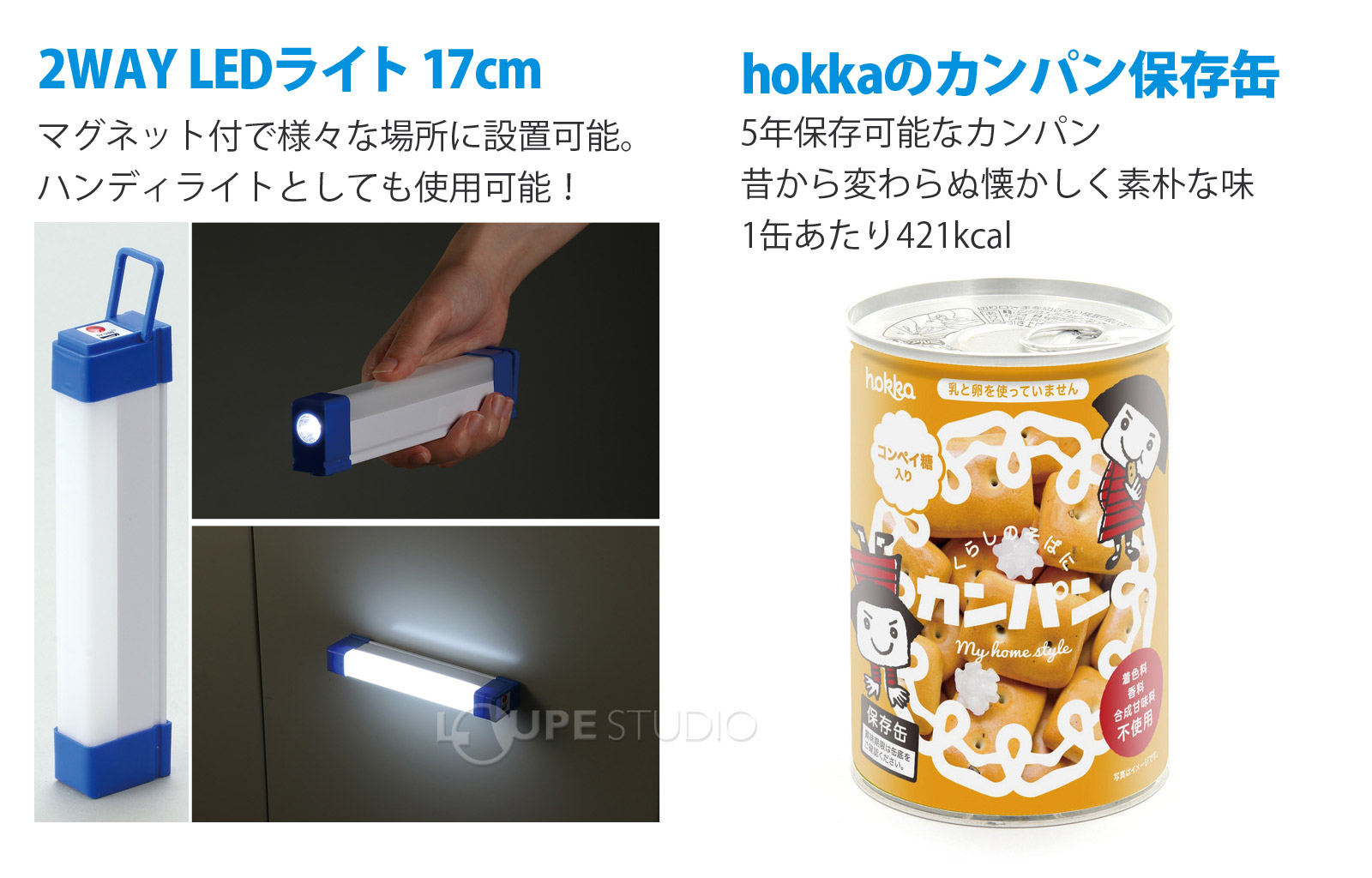 2WAY LEDライト 17cm 