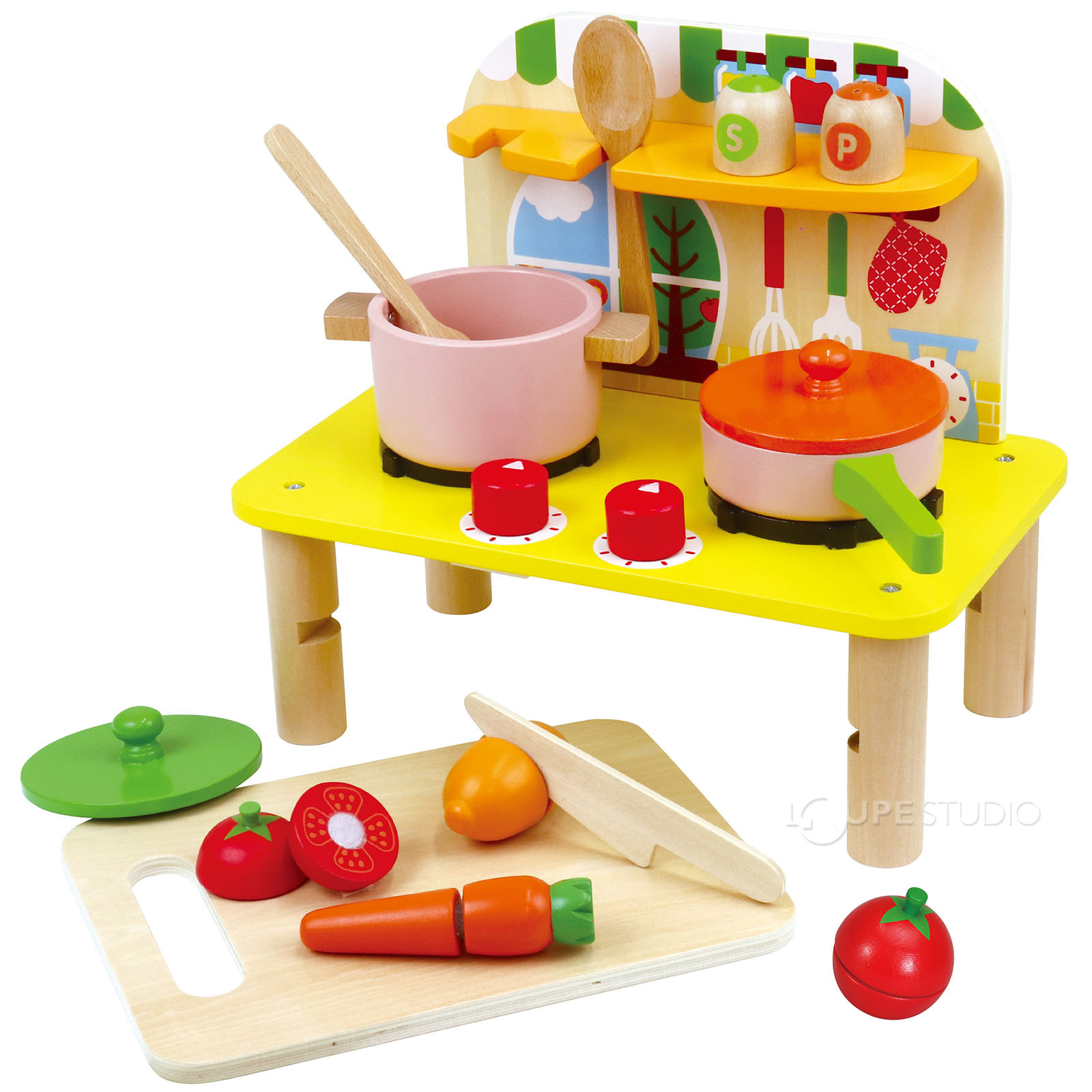 木製カラフルキッチン 