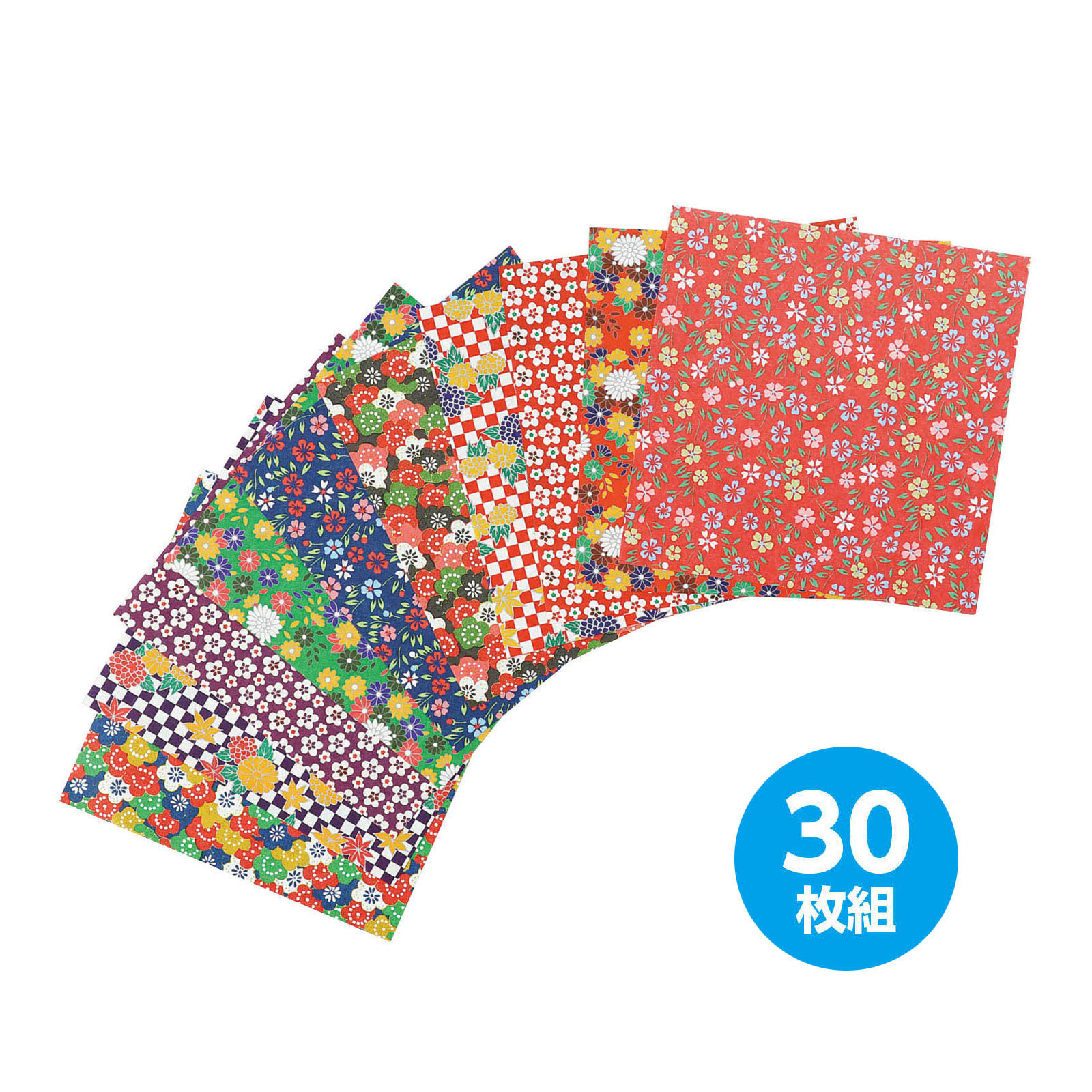 千代紙 15×15cm 10種30枚 和柄 色紙 いろ紙 工作紙 工作