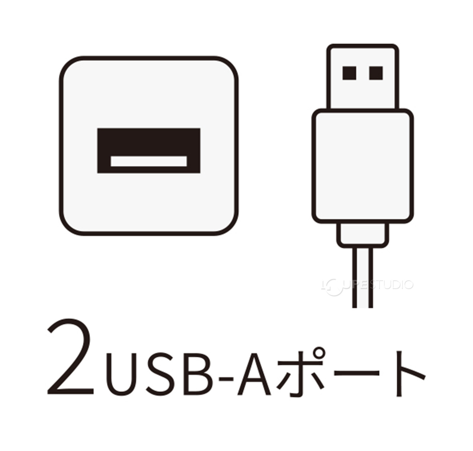 2USB-Aポート