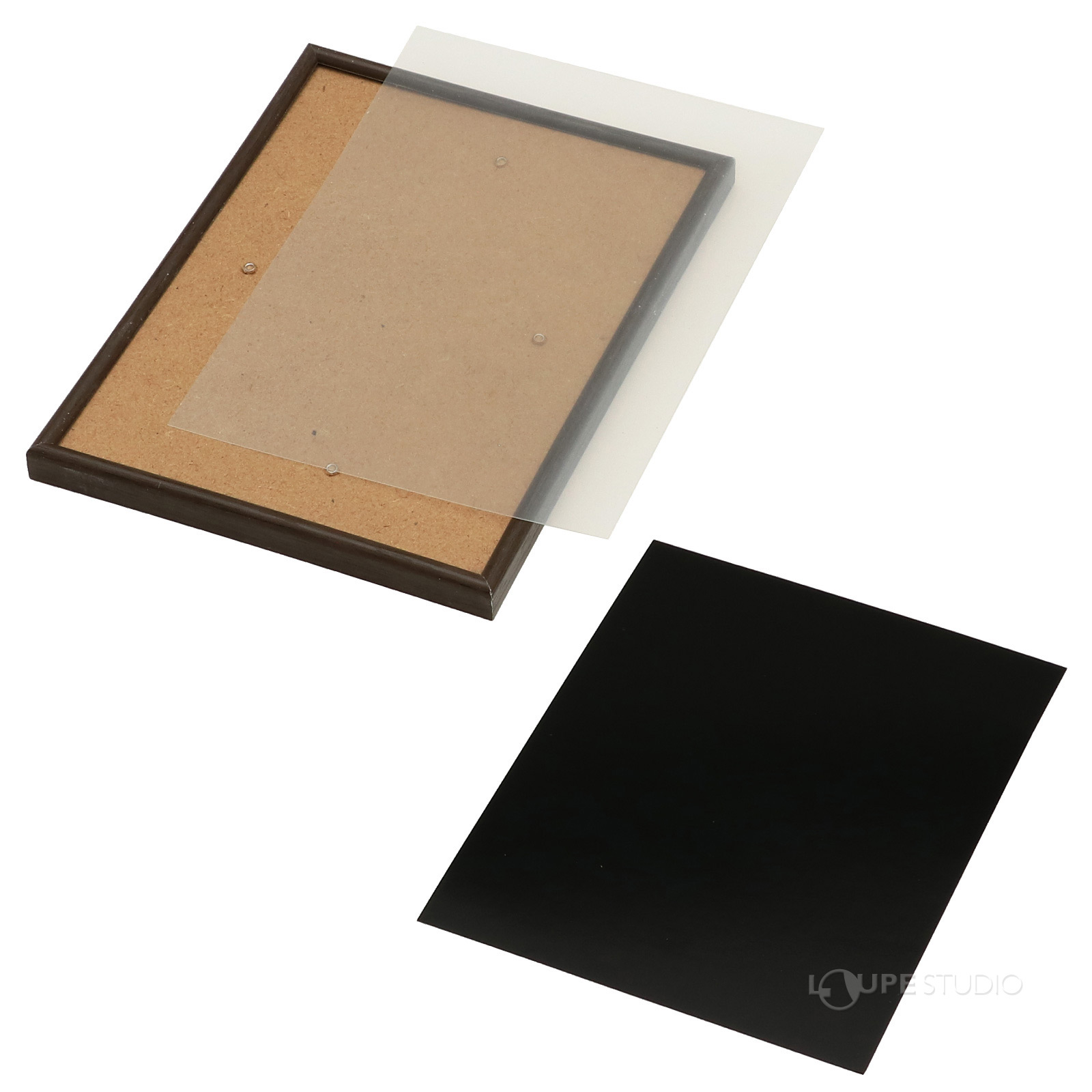 スクラッチボードと木目調フレーム付きのセット 