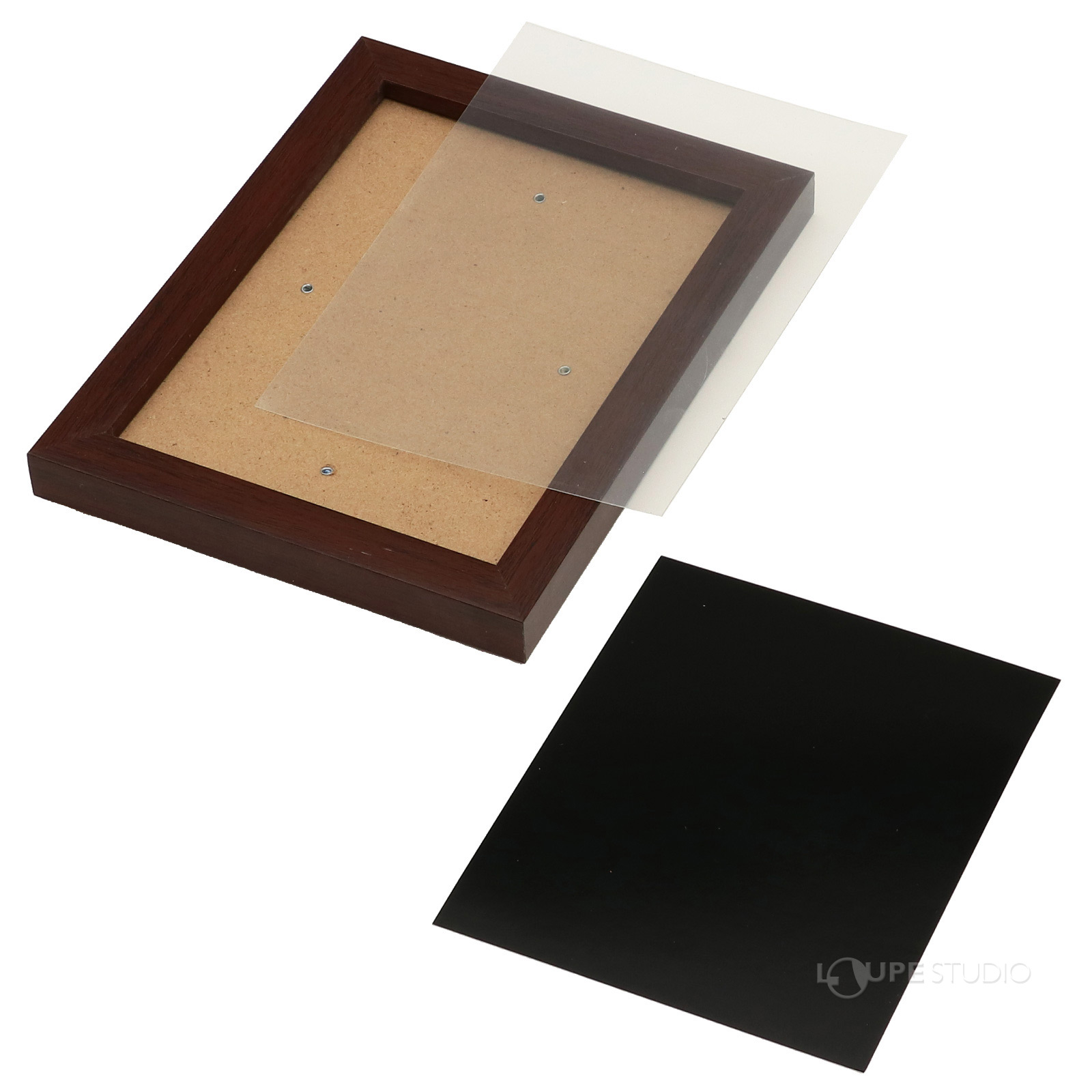 スクラッチボードと木目調フレーム付きのセット 