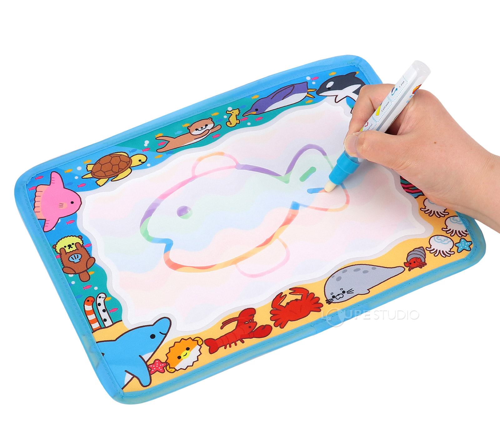 水で遊ぶカラフルおえかき! 