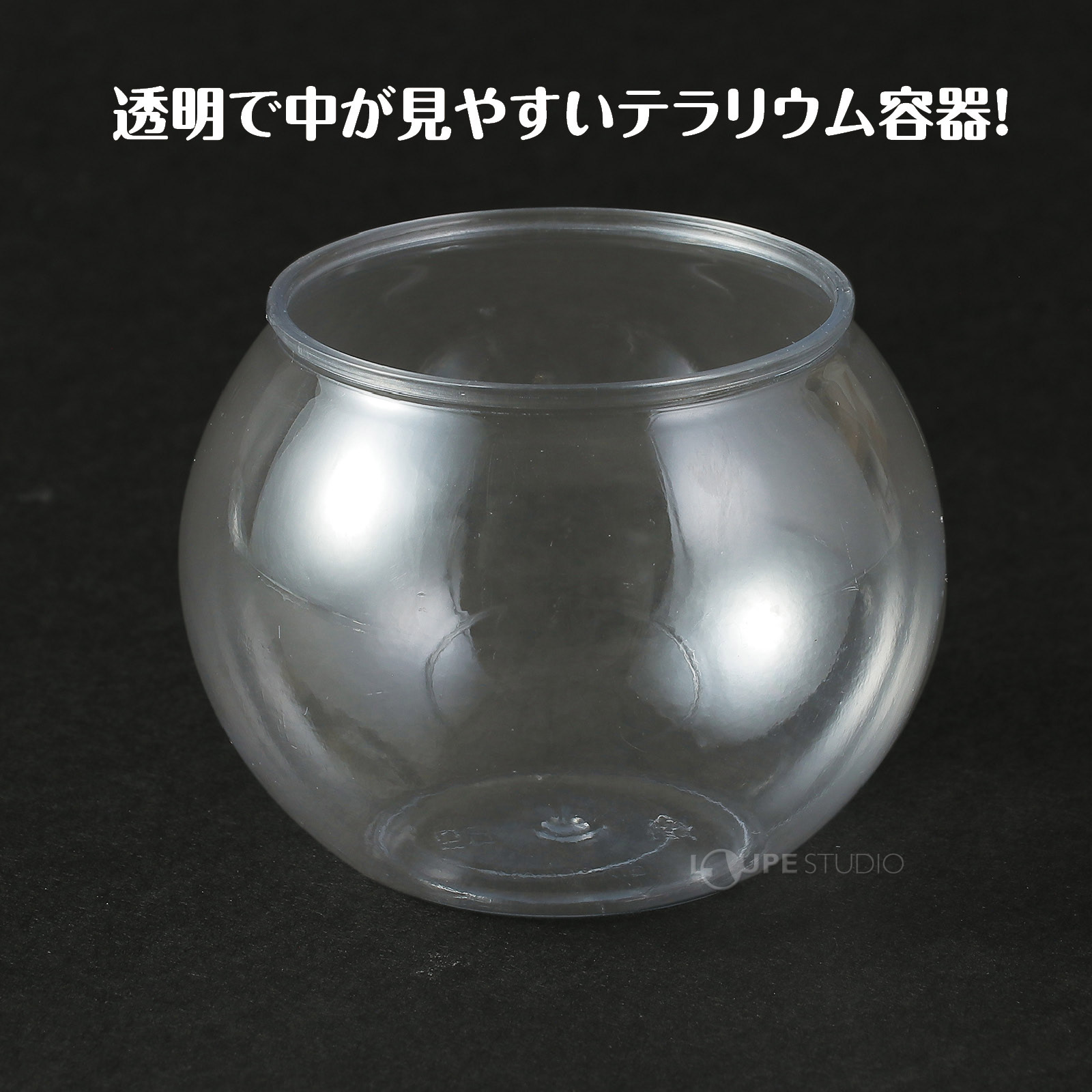 透明テラリウムカップ 
