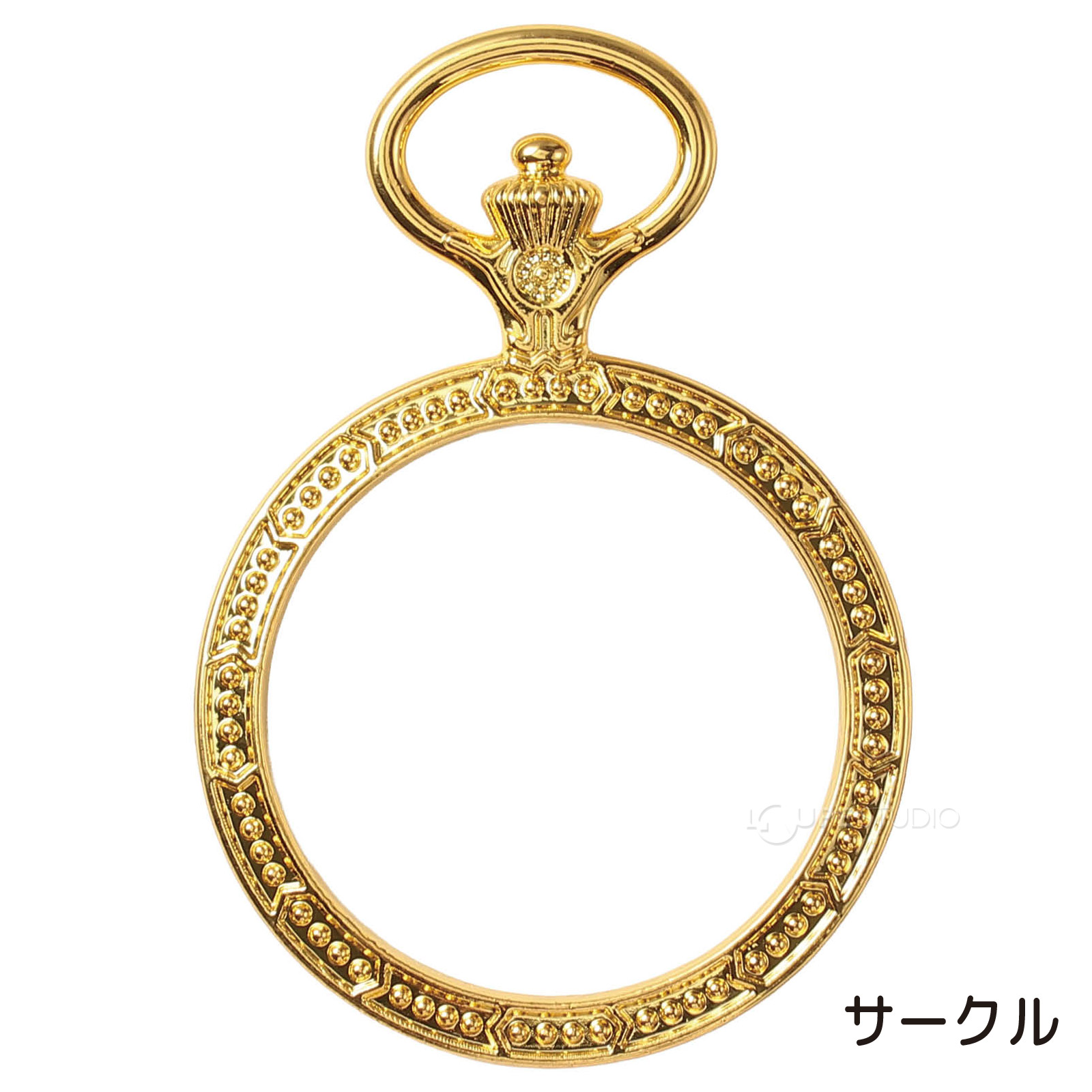 使いやすいゴールド円形パーツ! 