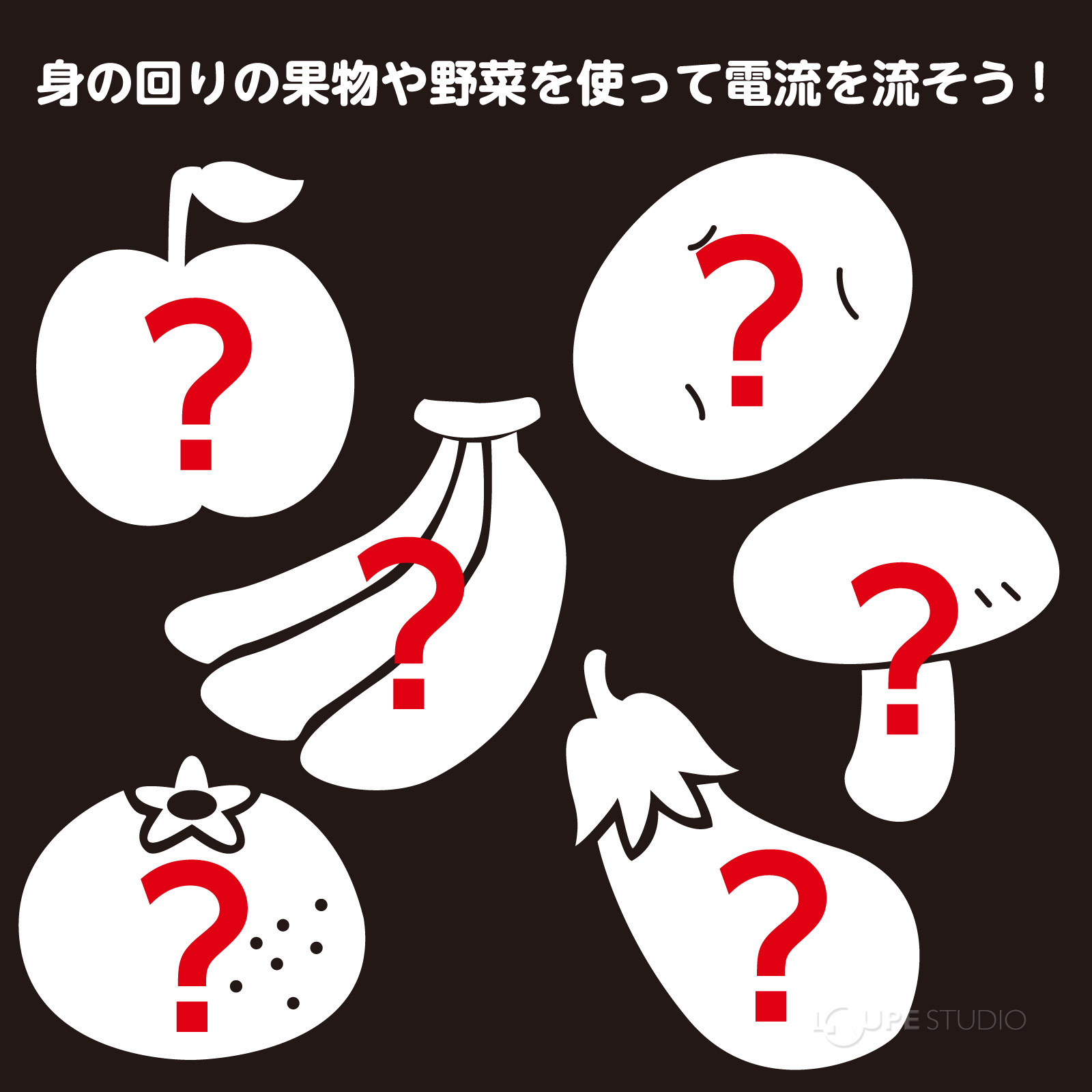 身の回りの果物や野菜を使って電流を流そう! 