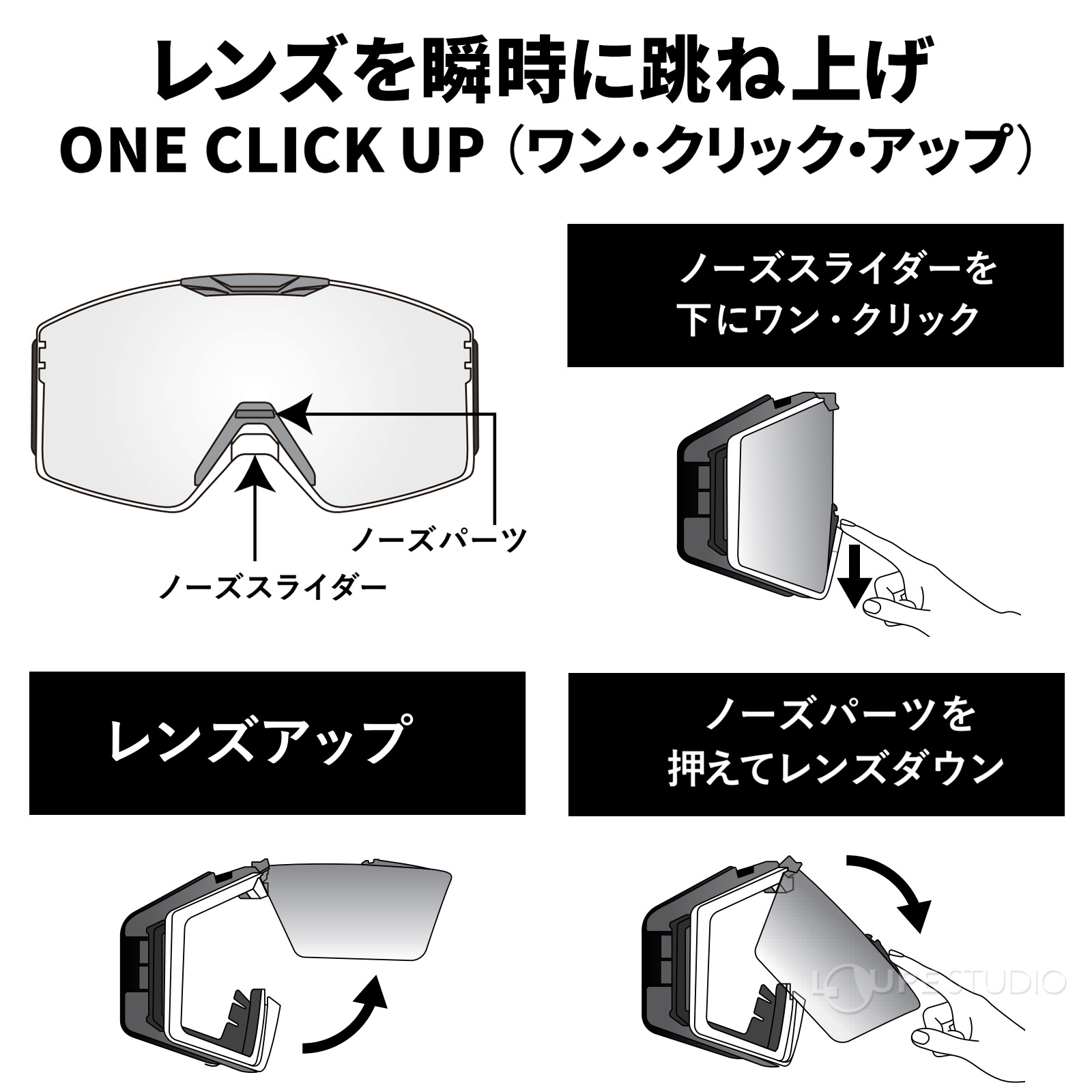 一瞬で曇りを解消 スノーゴーグル UVカット スキー スノボ