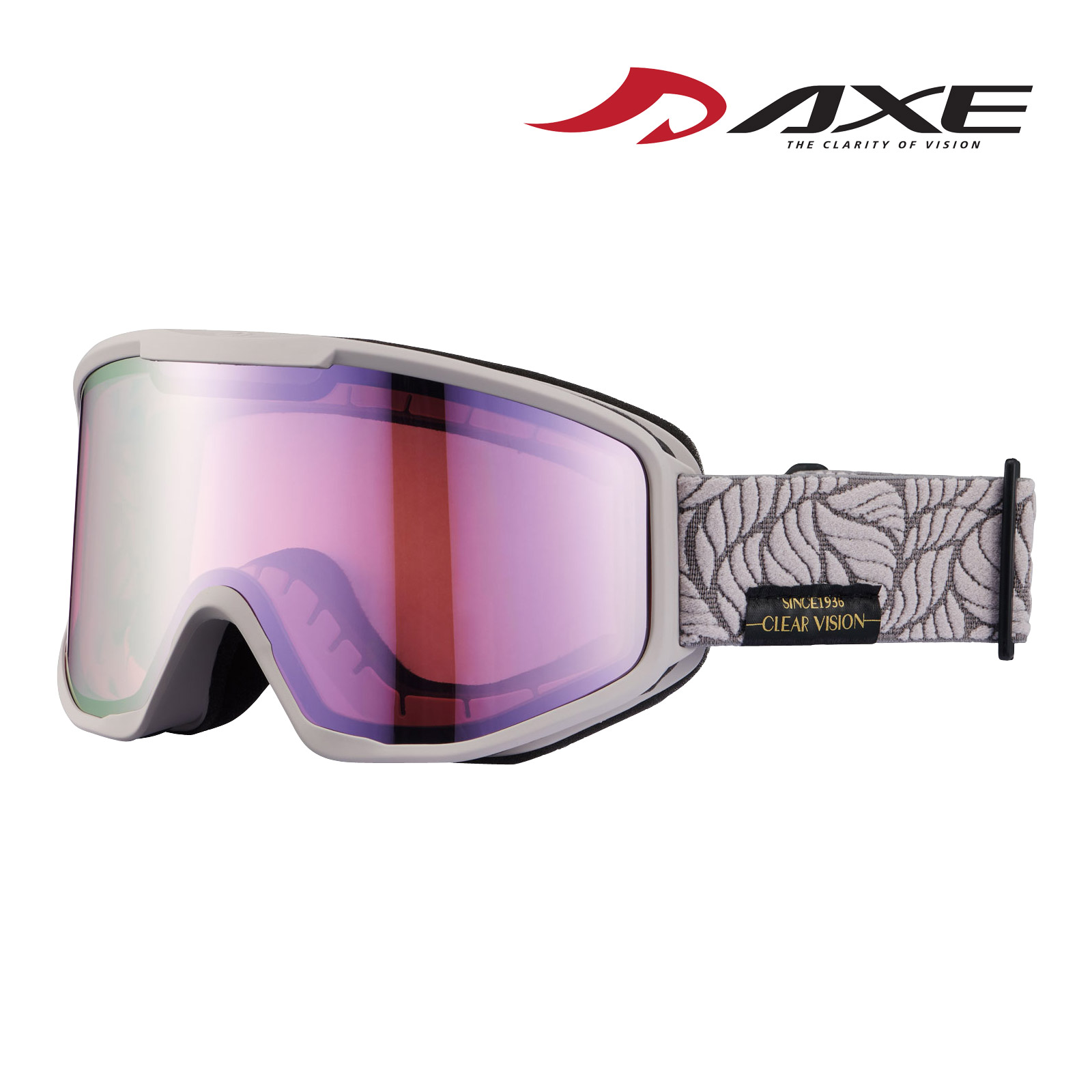 スノーゴーグル スキー スノボ AX800-XSP BE マットウォームベージュ 偏光レンズ 曇り止め 大きいメガネ対応 AXE アックス