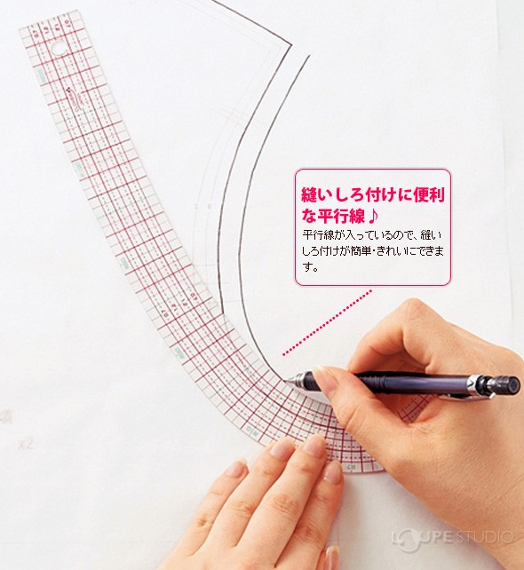 縫いしろ付けに便利な平行線♪