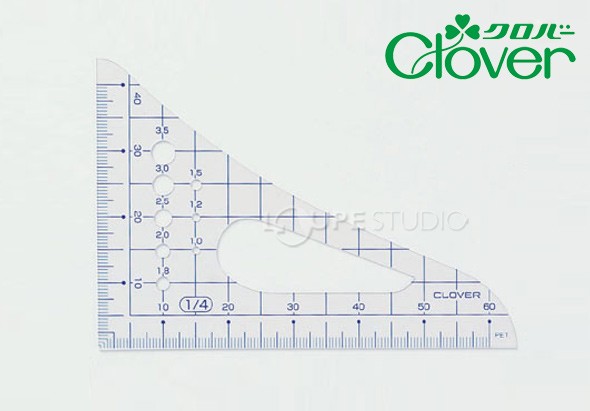 方眼三角縮尺1/4 