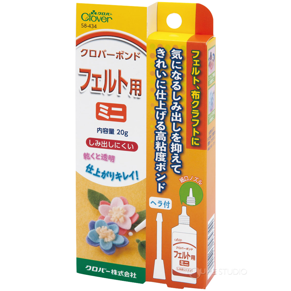 クロバーボンド フェルト用 20g 布用 接着剤 高粘度 日本製 ソーイング 裁縫 ハンドクラフト 手芸用 工作 DIY Clover  :clv-2070:ルーペスタジオ - 通販 - Yahoo!ショッピング
