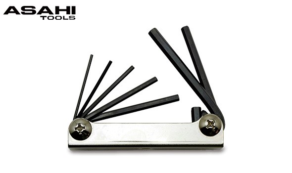 ANS ナイフレンチ 六角棒レンチ 7本組 インチサイズ 