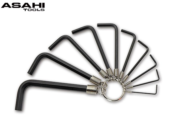 ARSE リング付六角棒レンチセット [インチサイズ]10本組 1/16-3/8 