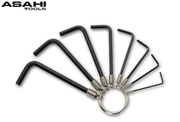 ARSE リング付六角棒レンチセット [インチサイズ] 8本組 1/16-1/4 